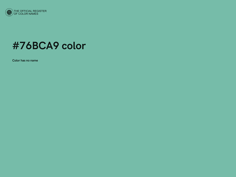 #76BCA9 color image