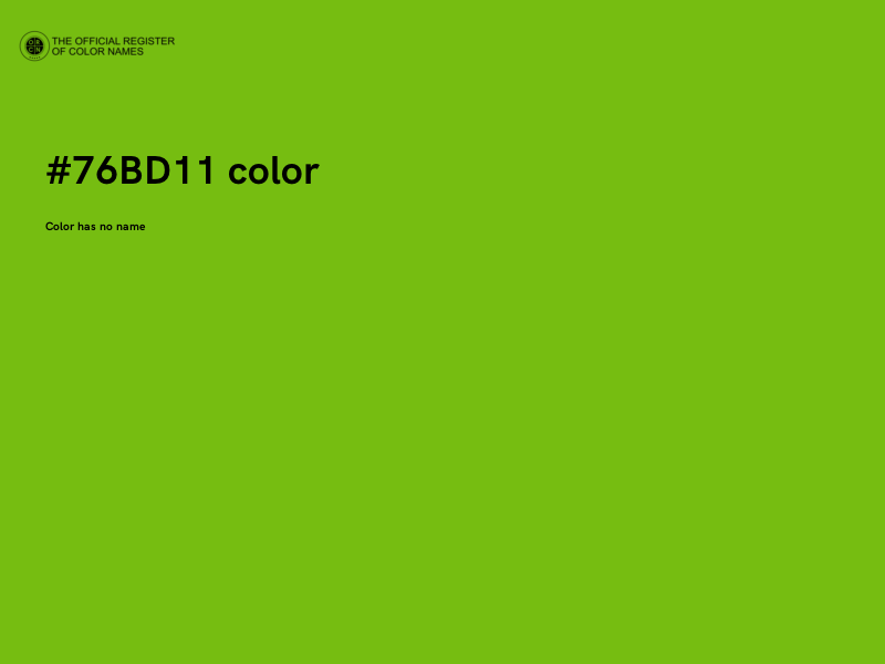 #76BD11 color image