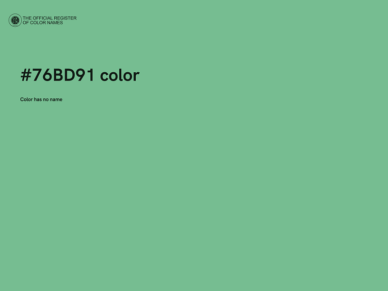 #76BD91 color image