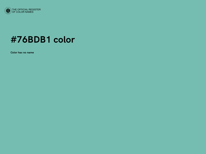 #76BDB1 color image