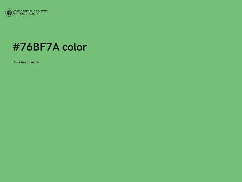 #76BF7A color image