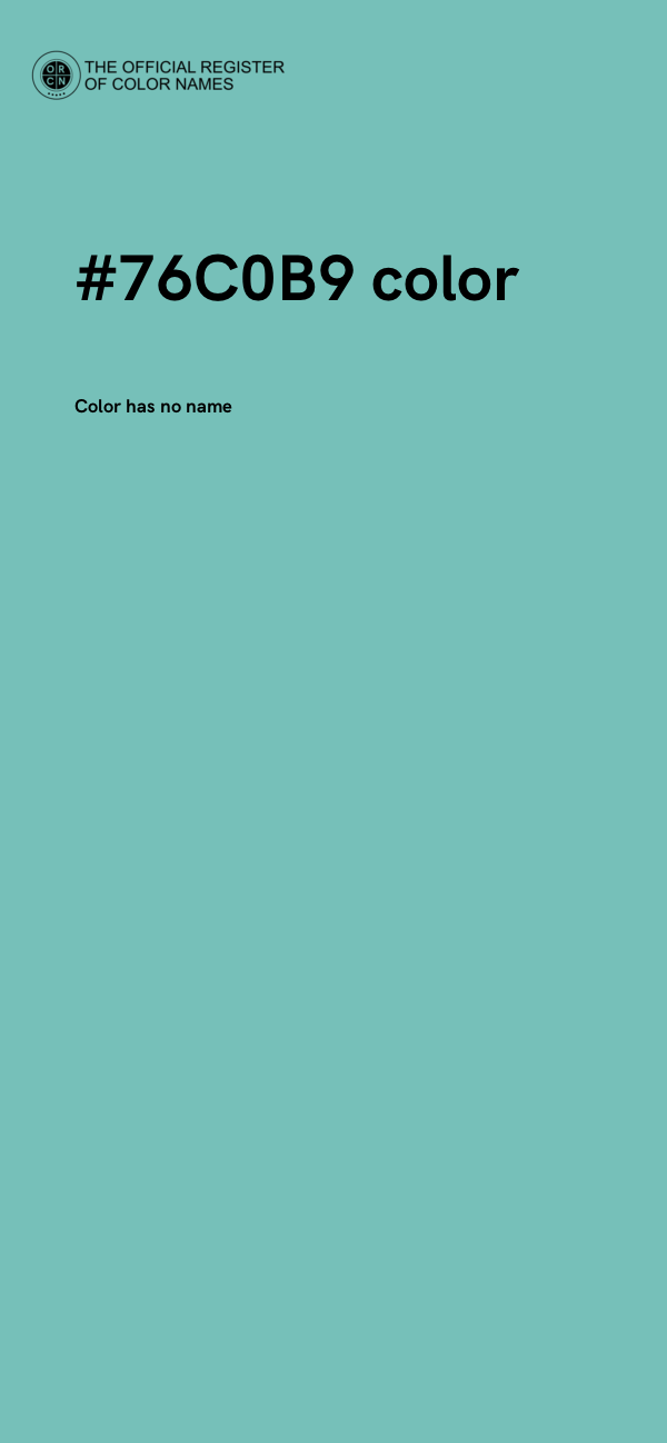 #76C0B9 color image