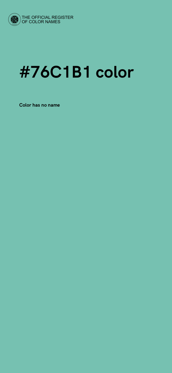 #76C1B1 color image