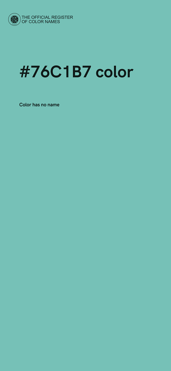 #76C1B7 color image