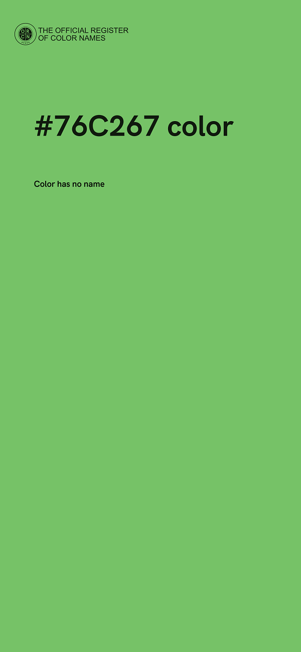 #76C267 color image