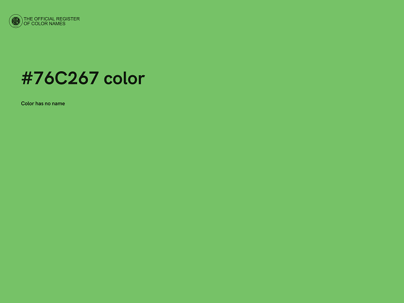 #76C267 color image