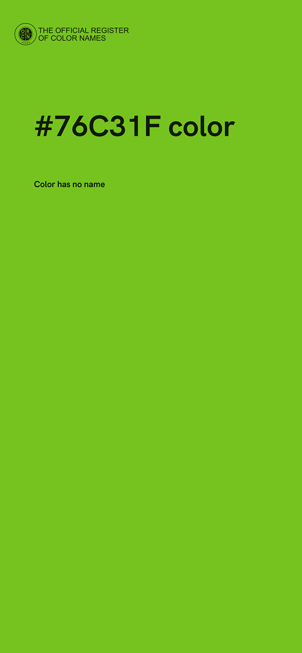 #76C31F color image