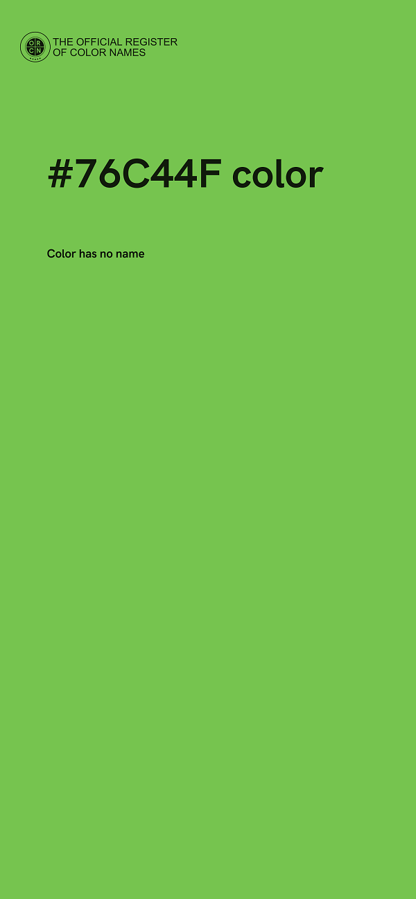 #76C44F color image