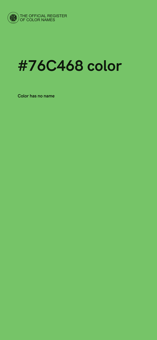 #76C468 color image