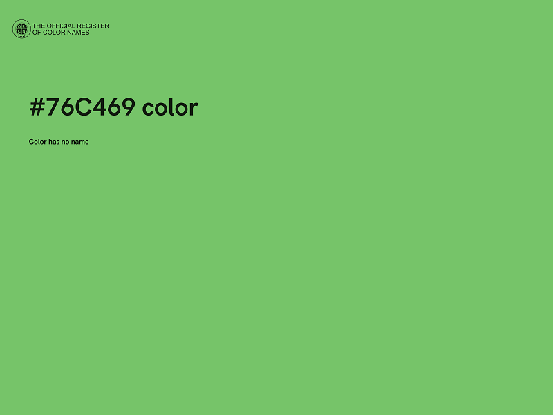 #76C469 color image