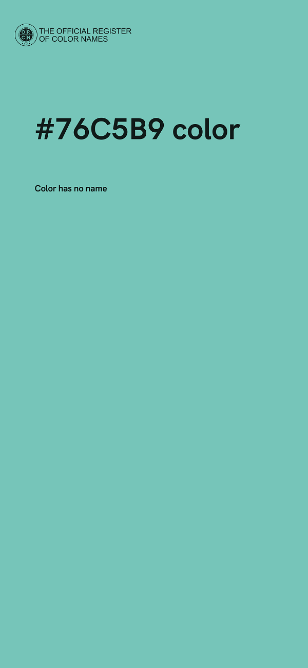 #76C5B9 color image