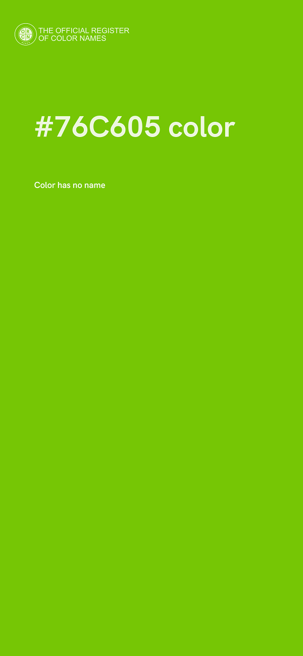 #76C605 color image