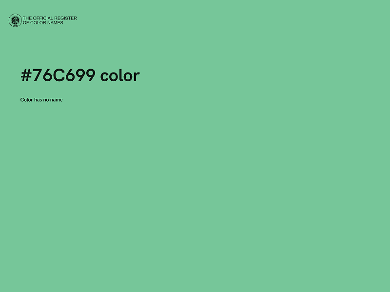 #76C699 color image