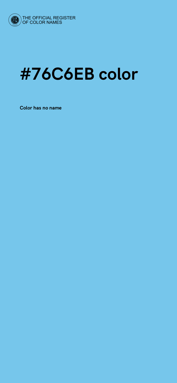 #76C6EB color image