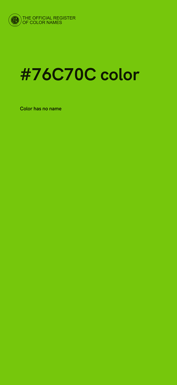 #76C70C color image