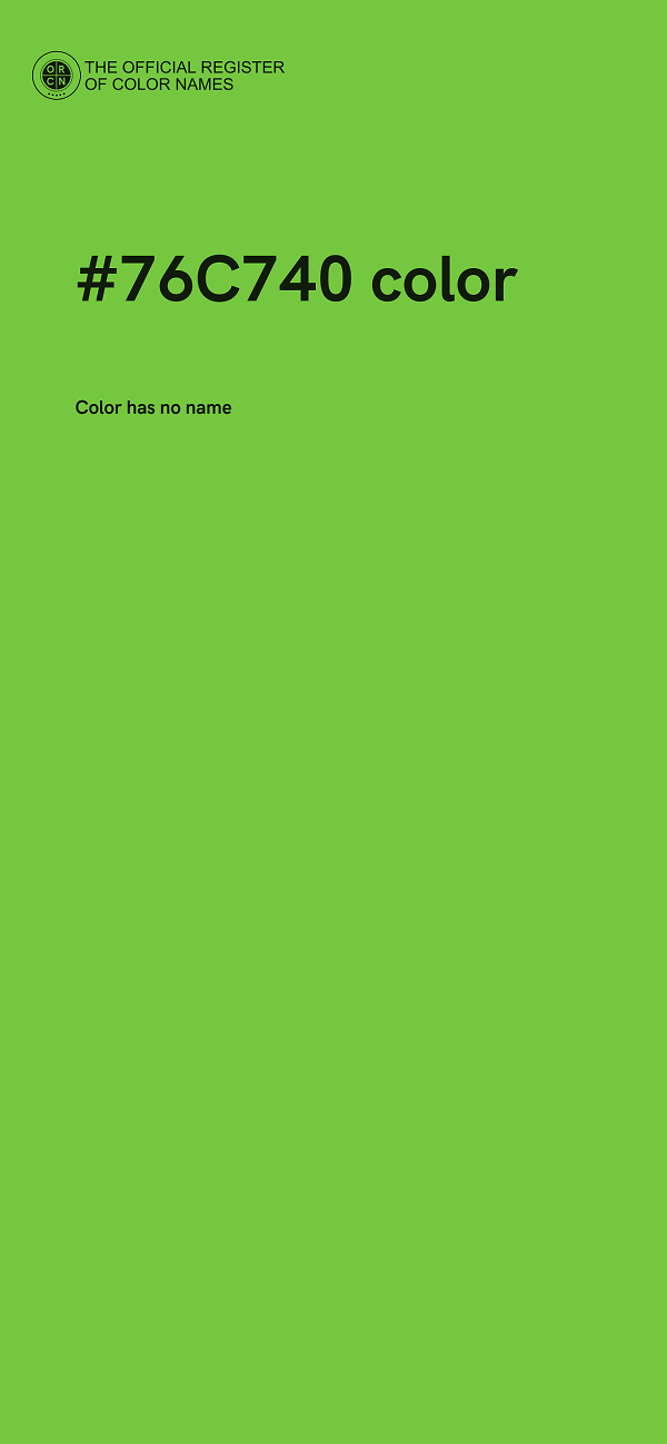#76C740 color image