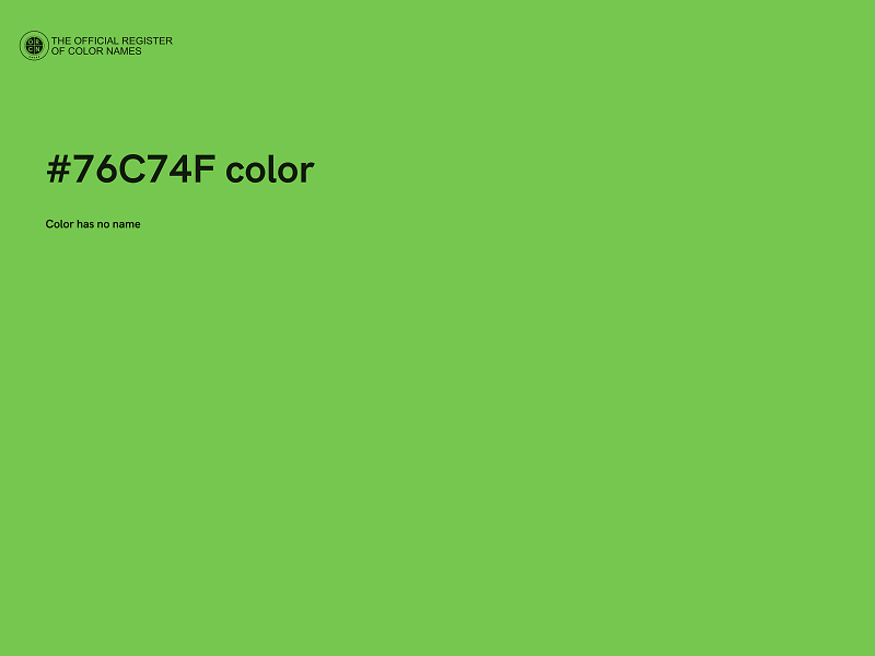 #76C74F color image