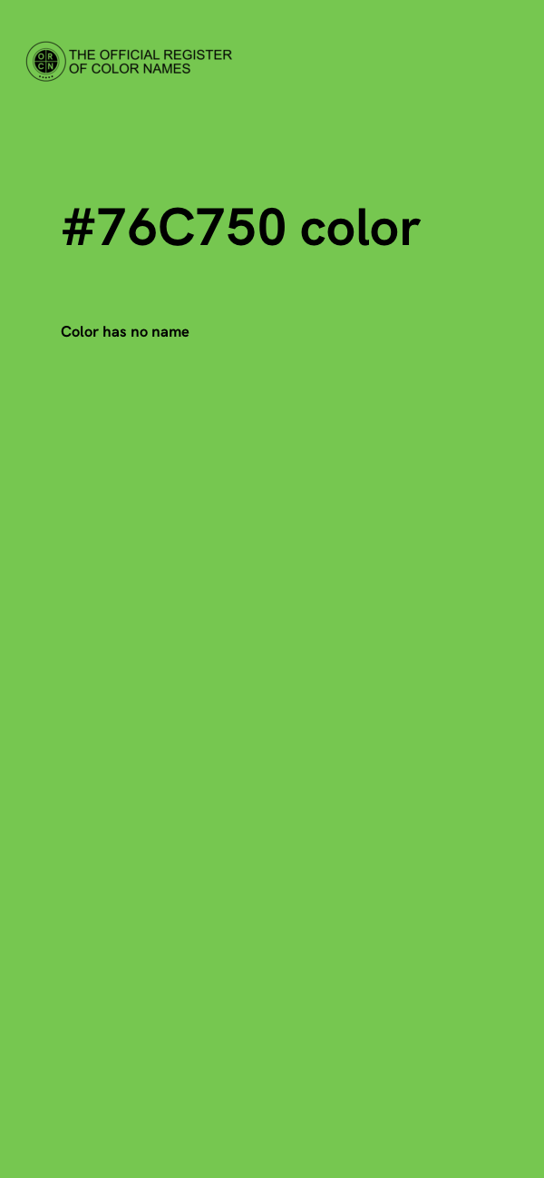#76C750 color image