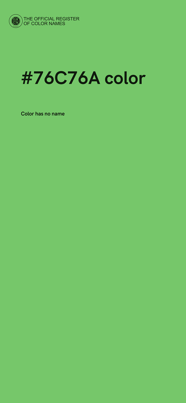 #76C76A color image