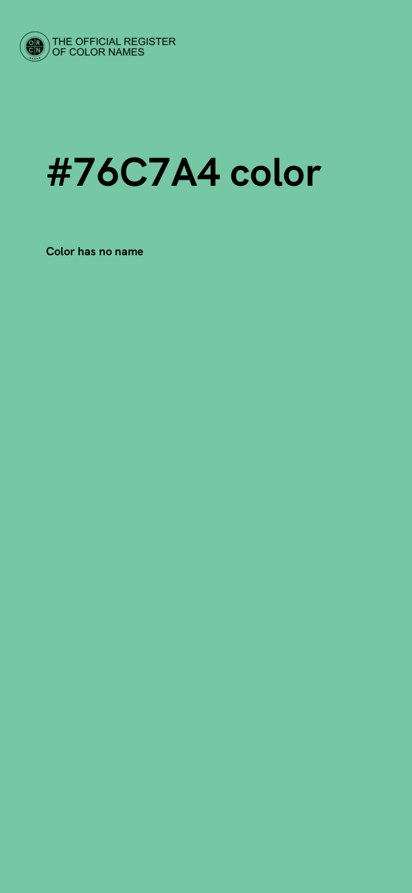 #76C7A4 color image