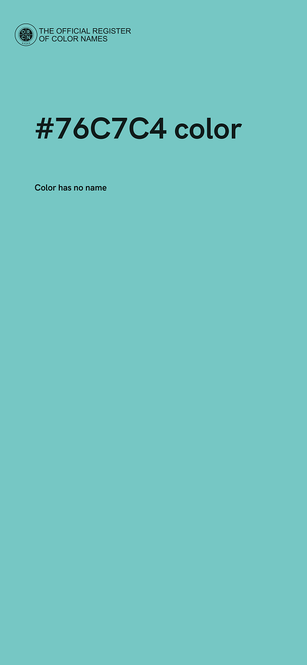 #76C7C4 color image