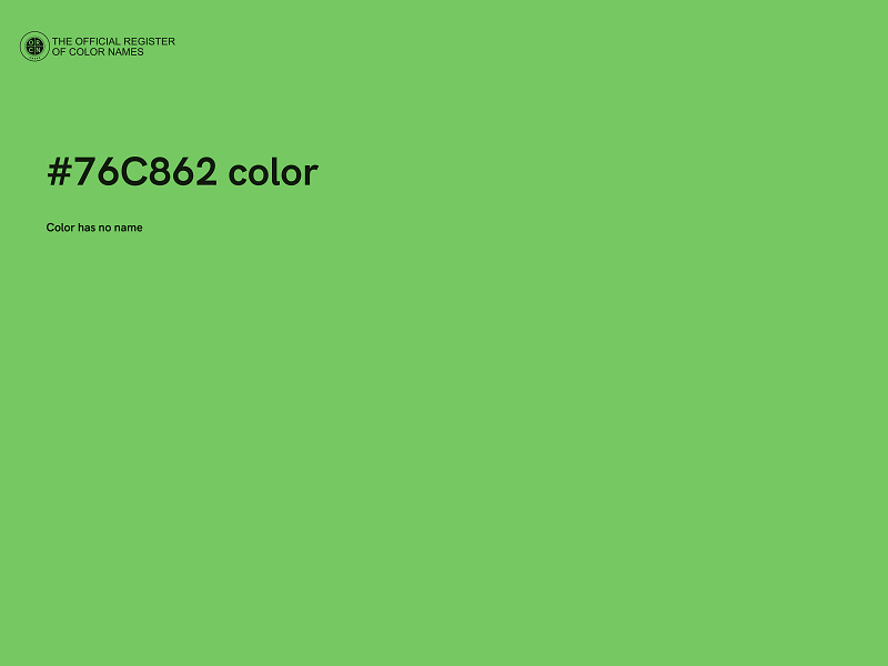 #76C862 color image