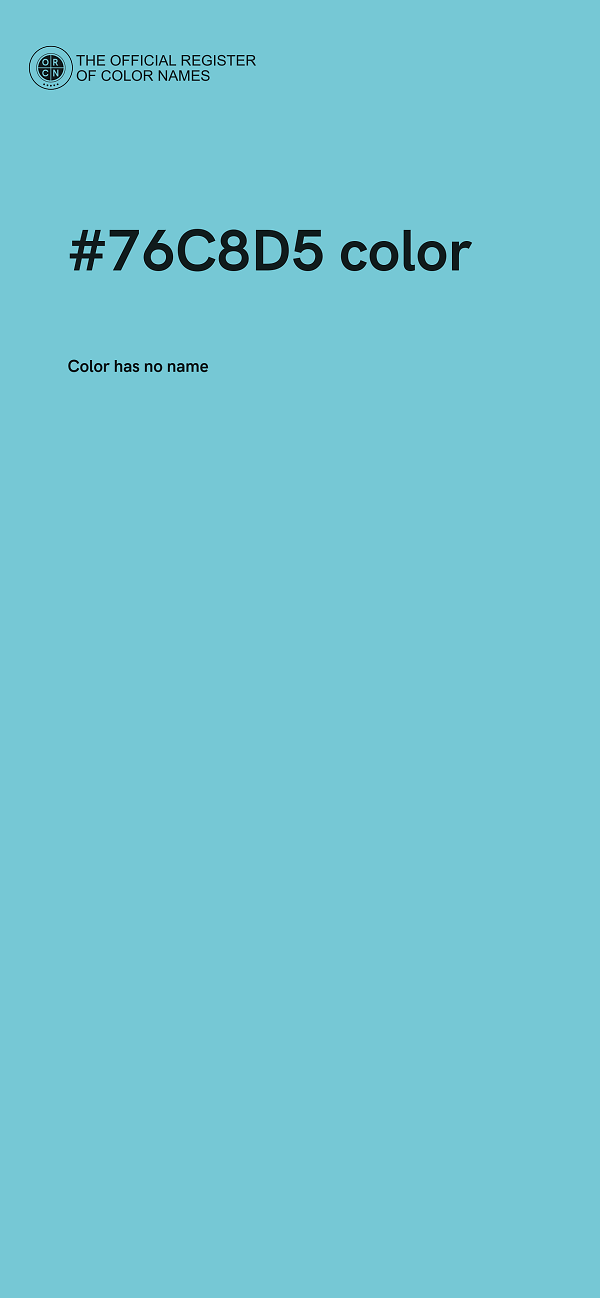 #76C8D5 color image