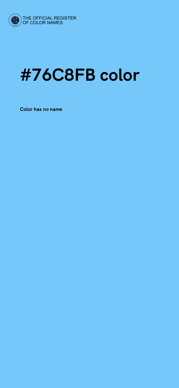 #76C8FB color image