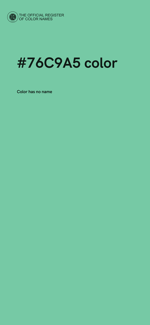 #76C9A5 color image