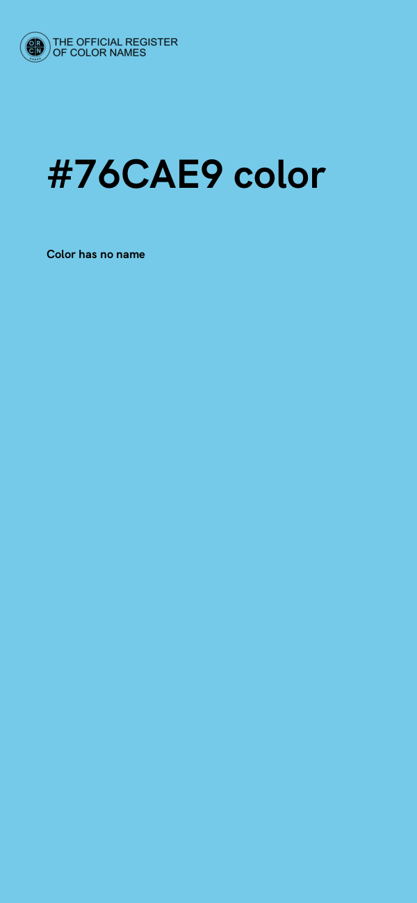 #76CAE9 color image