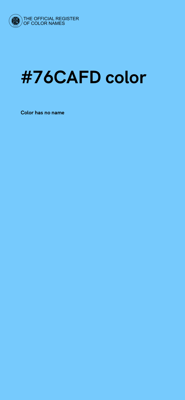 #76CAFD color image