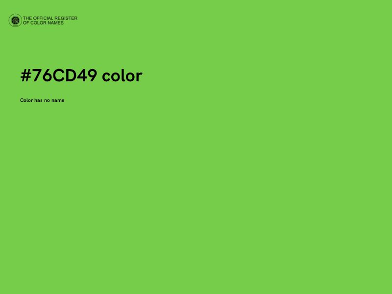 #76CD49 color image