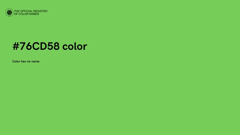 #76CD58 color image