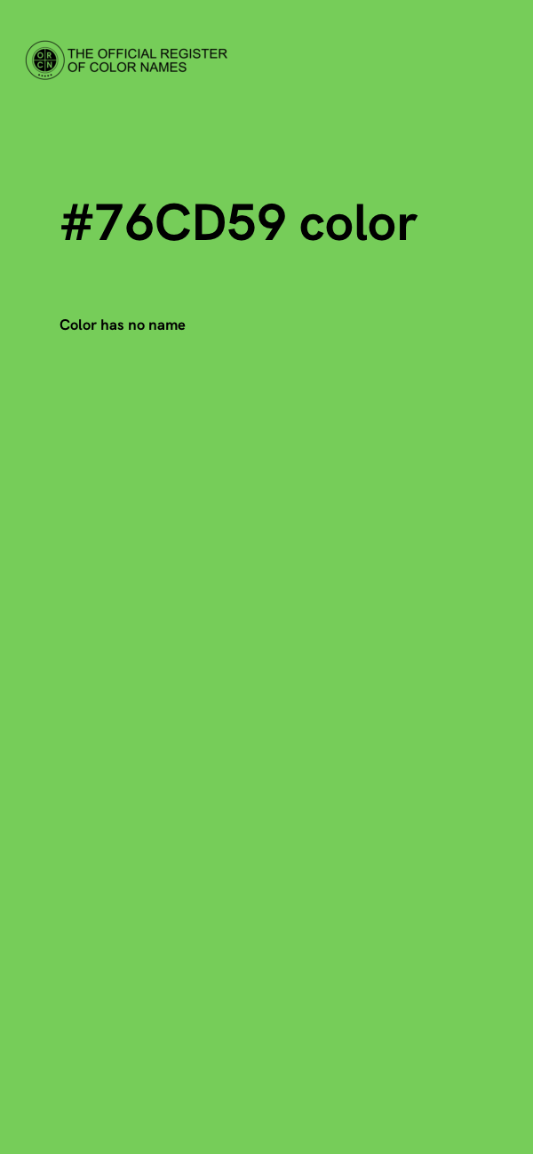 #76CD59 color image