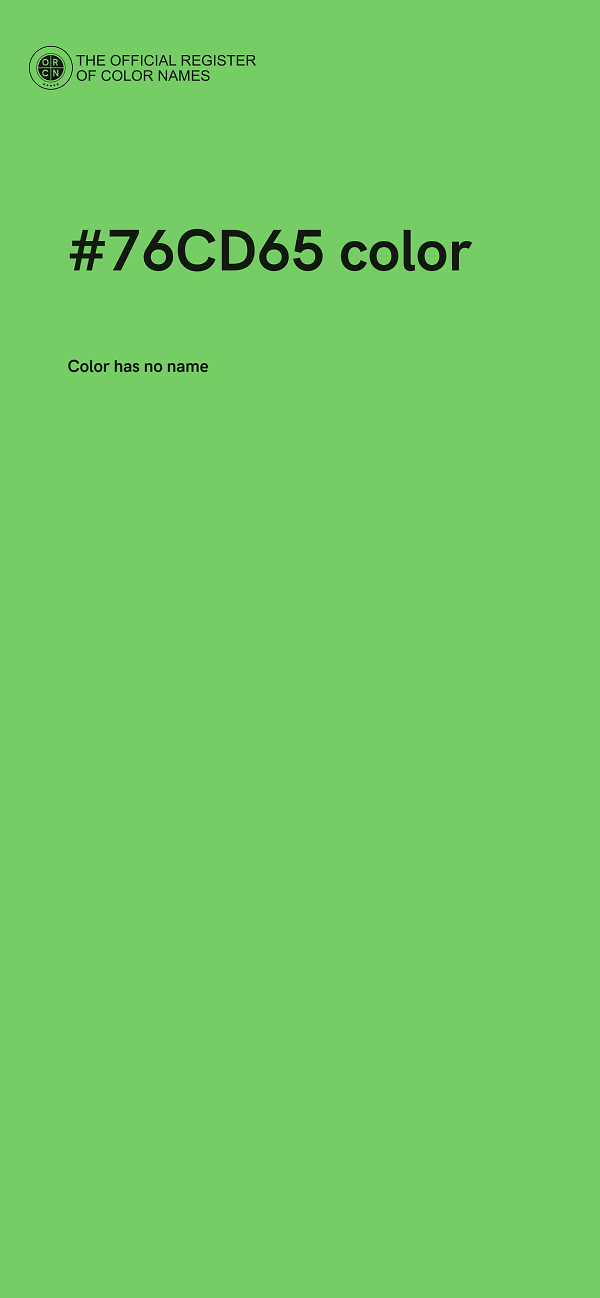 #76CD65 color image