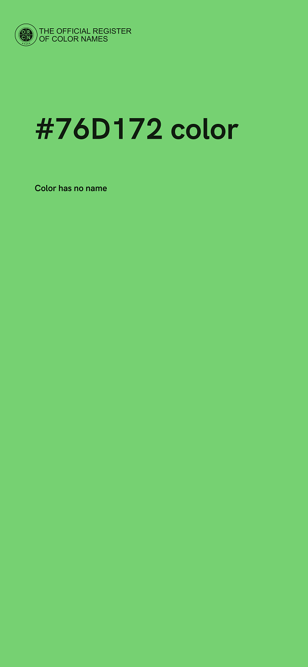 #76D172 color image
