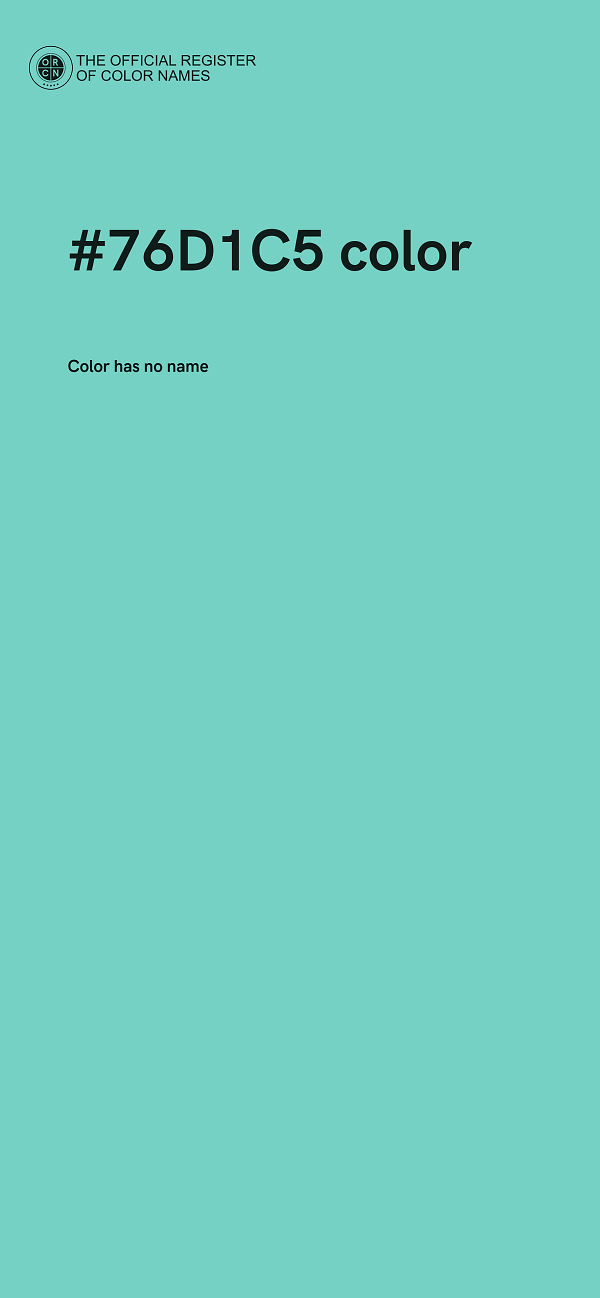 #76D1C5 color image