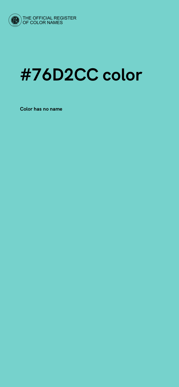 #76D2CC color image