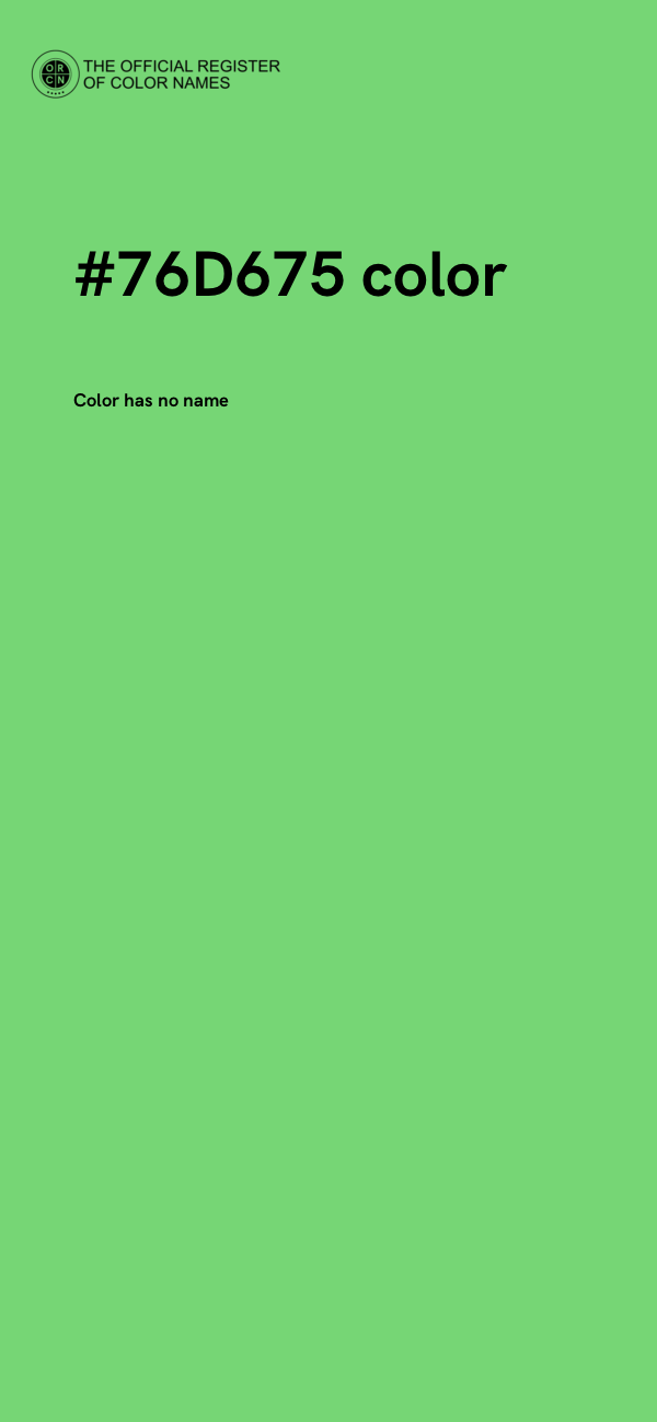 #76D675 color image