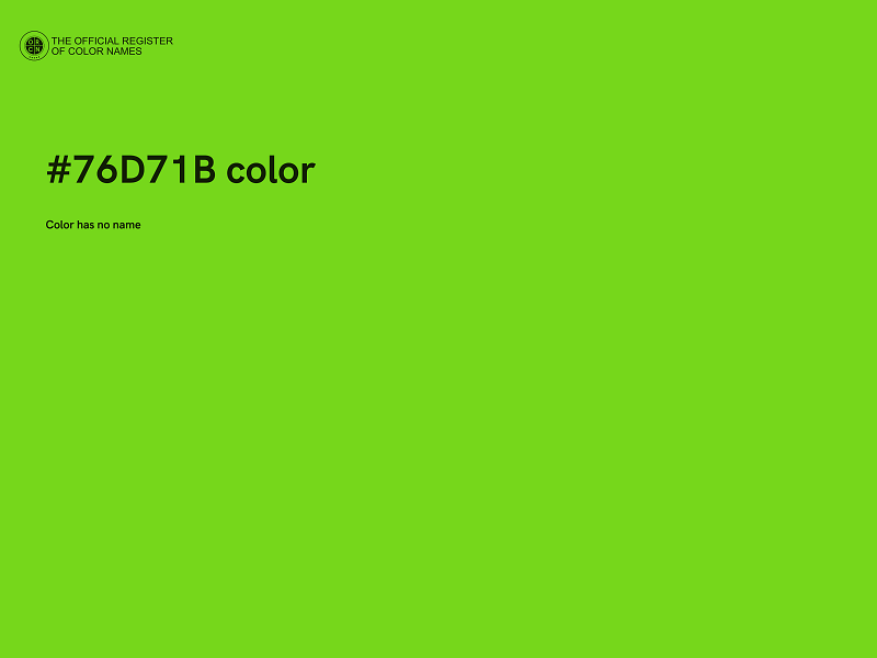 #76D71B color image