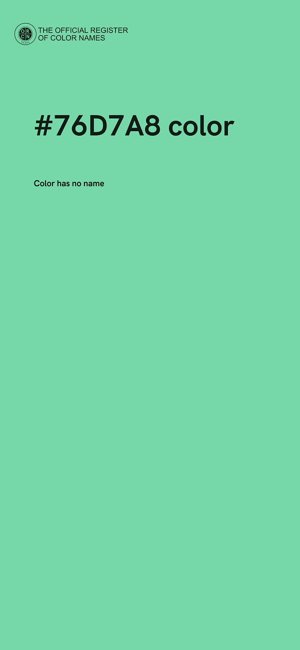 #76D7A8 color image