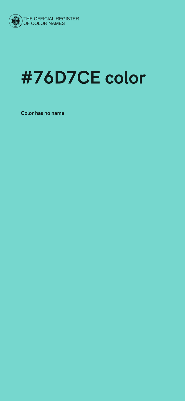 #76D7CE color image