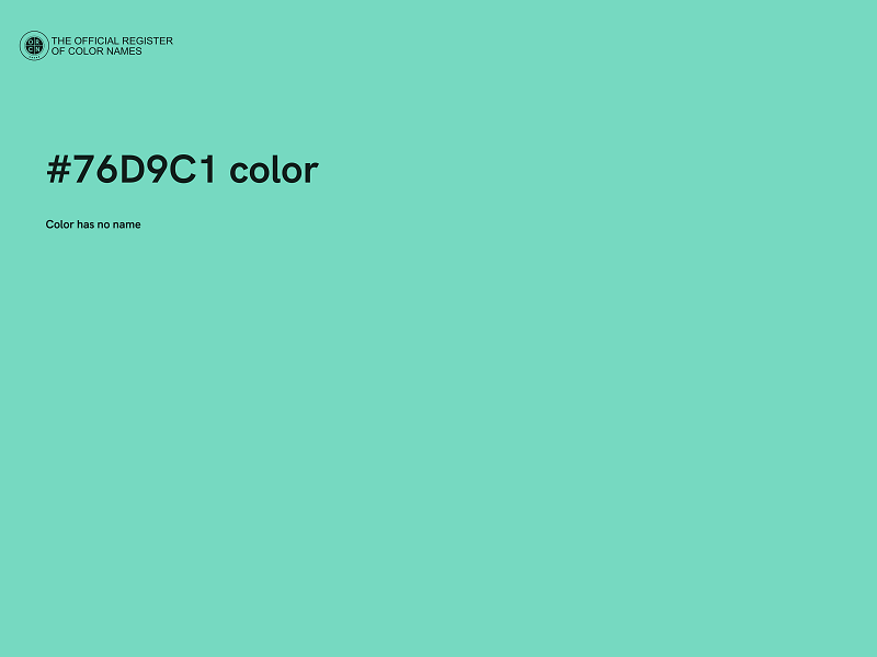 #76D9C1 color image