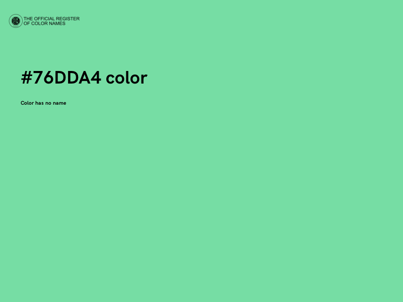 #76DDA4 color image