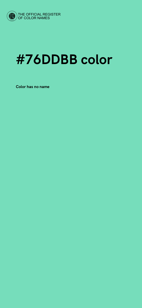 #76DDBB color image