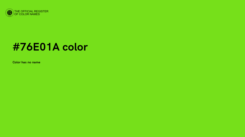 #76E01A color image