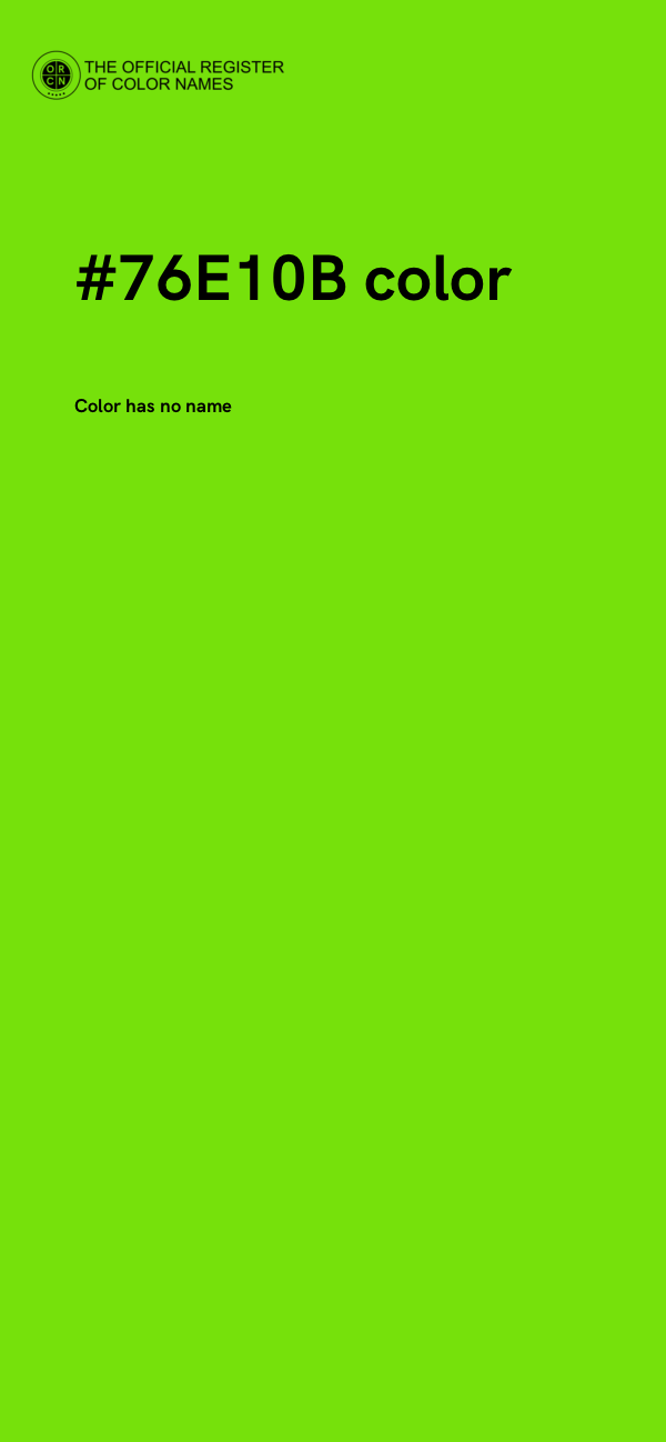 #76E10B color image