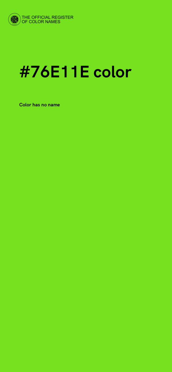 #76E11E color image