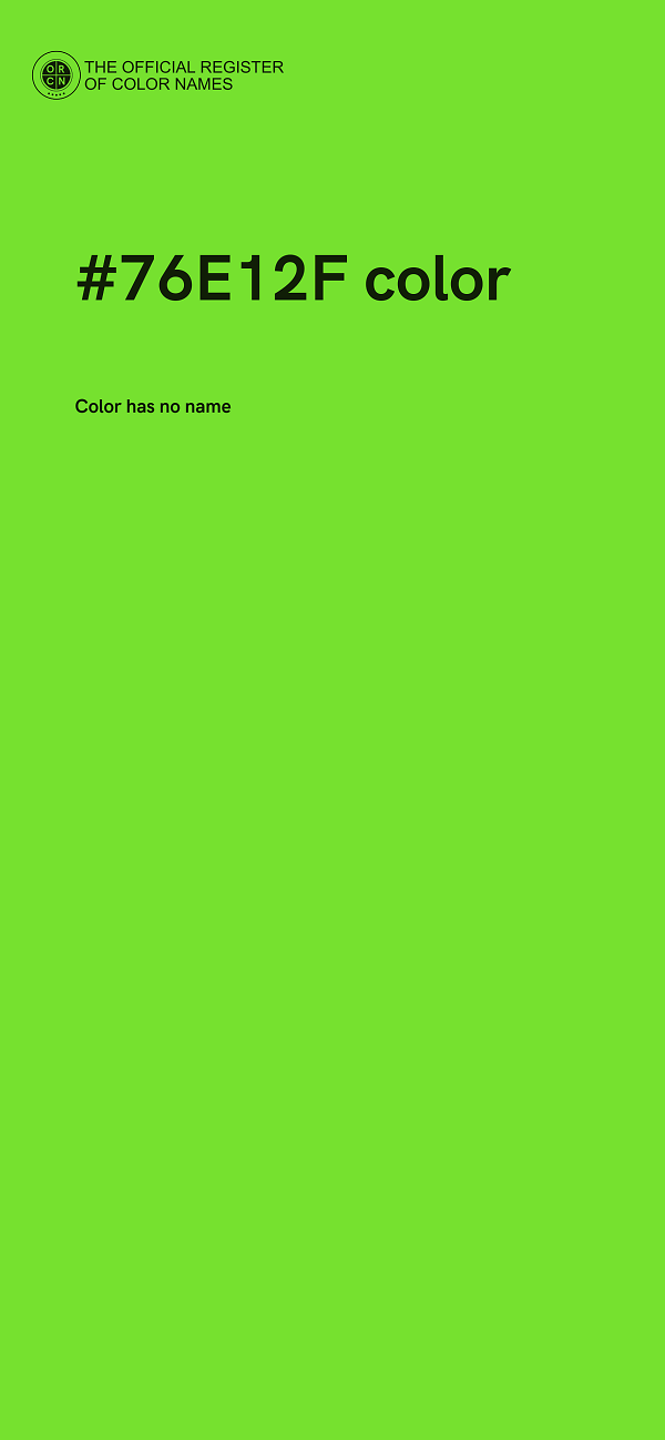 #76E12F color image
