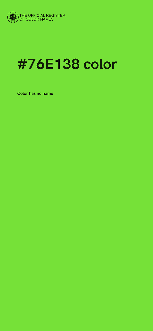 #76E138 color image